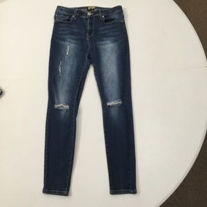 Raw Distressed Skinny Jeans
